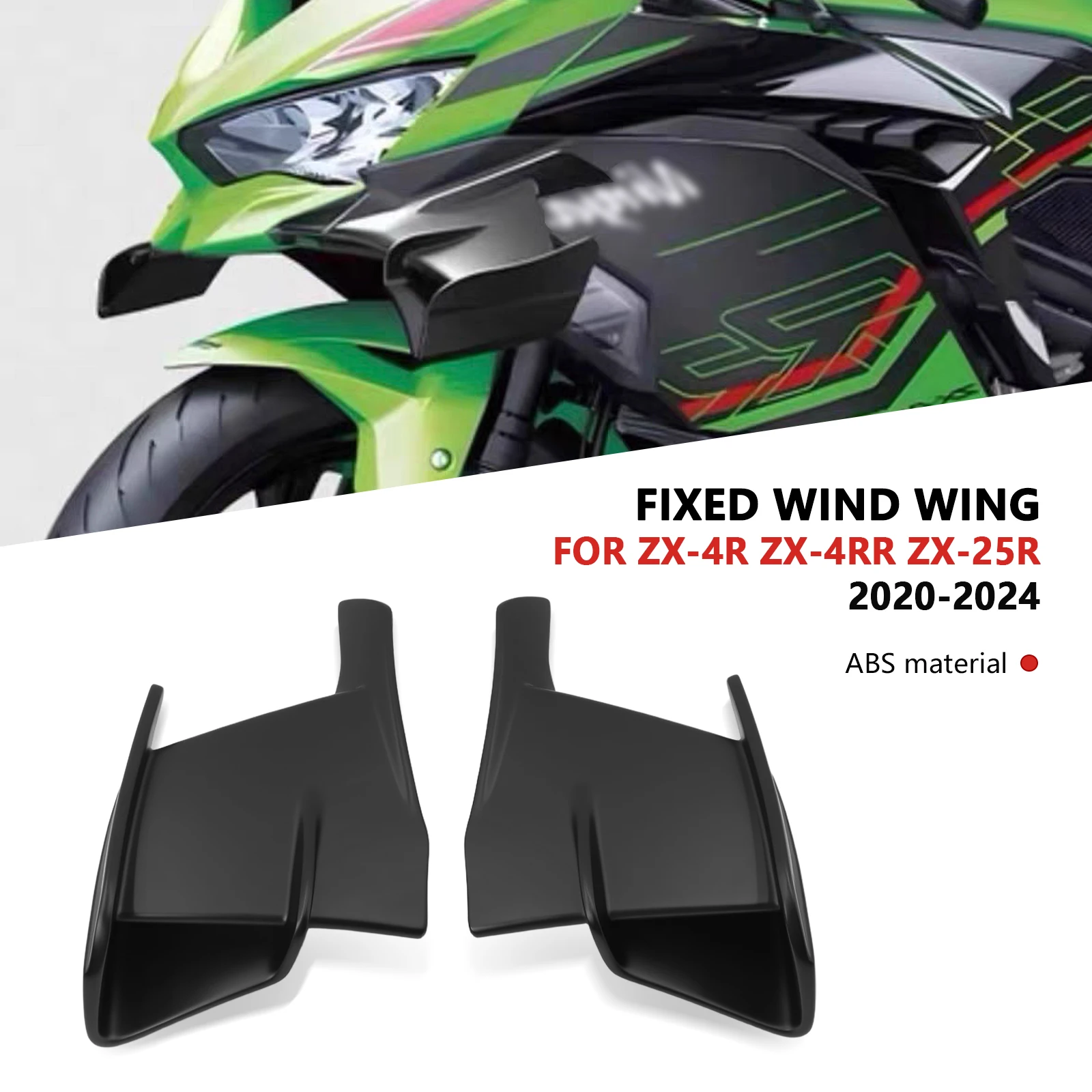 FOR ZX-4R ZX-4RR ZX-25R 2020-2024 Side Wing Side Fairing Side Spoiler Motorcycle Spoiler Aerodynamic Winglet Fixed Wing
FOR ZX-4R ZX-4RR ZX-25R 2020-2024 Side Wing Side Fairing Side Spoiler Motorcycle Spoiler Aerodynamic Winglet Fixed Wing