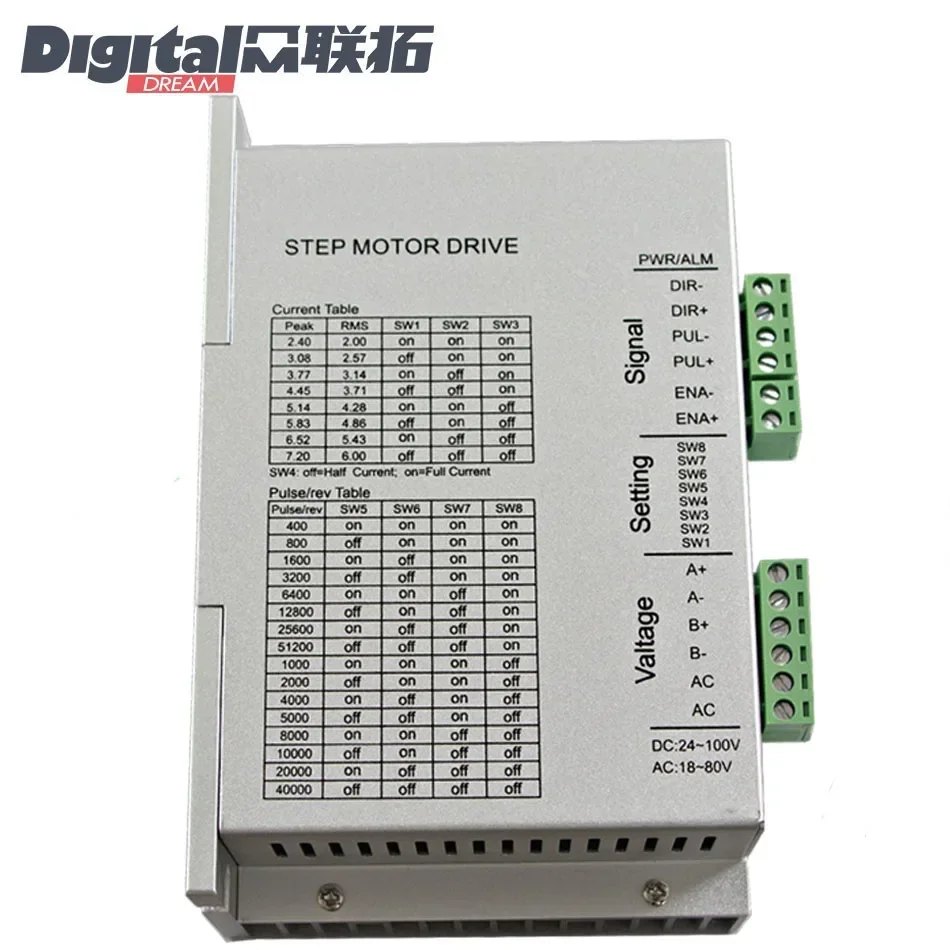 2 Phases Stepper Motor Driver DD2608M
2 Phases Stepper Motor Driver DD2608M
