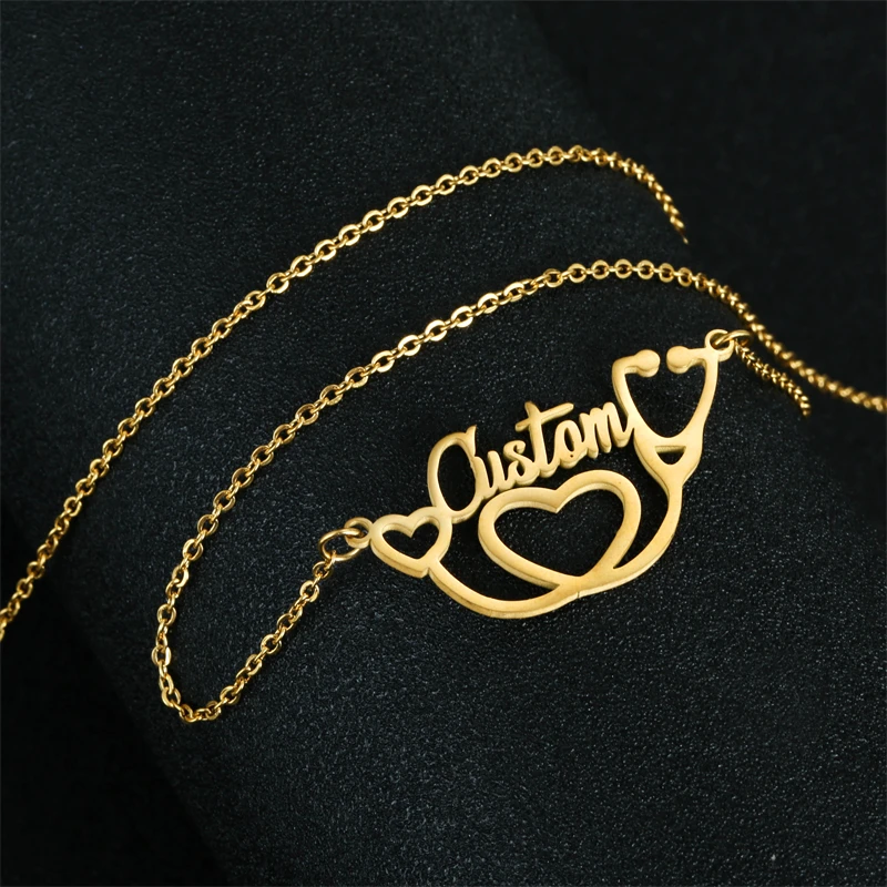 Custom Name Stethoscope Pendant Necklace Stainless Steel Jewelry Personalized Fashionable Women's Neckalce Birthday Gifts
Custom Name Stethoscope Pendant Necklace Stainless Steel Jewelry Personalized Fashionable Women's Neckalce Birthday Gifts