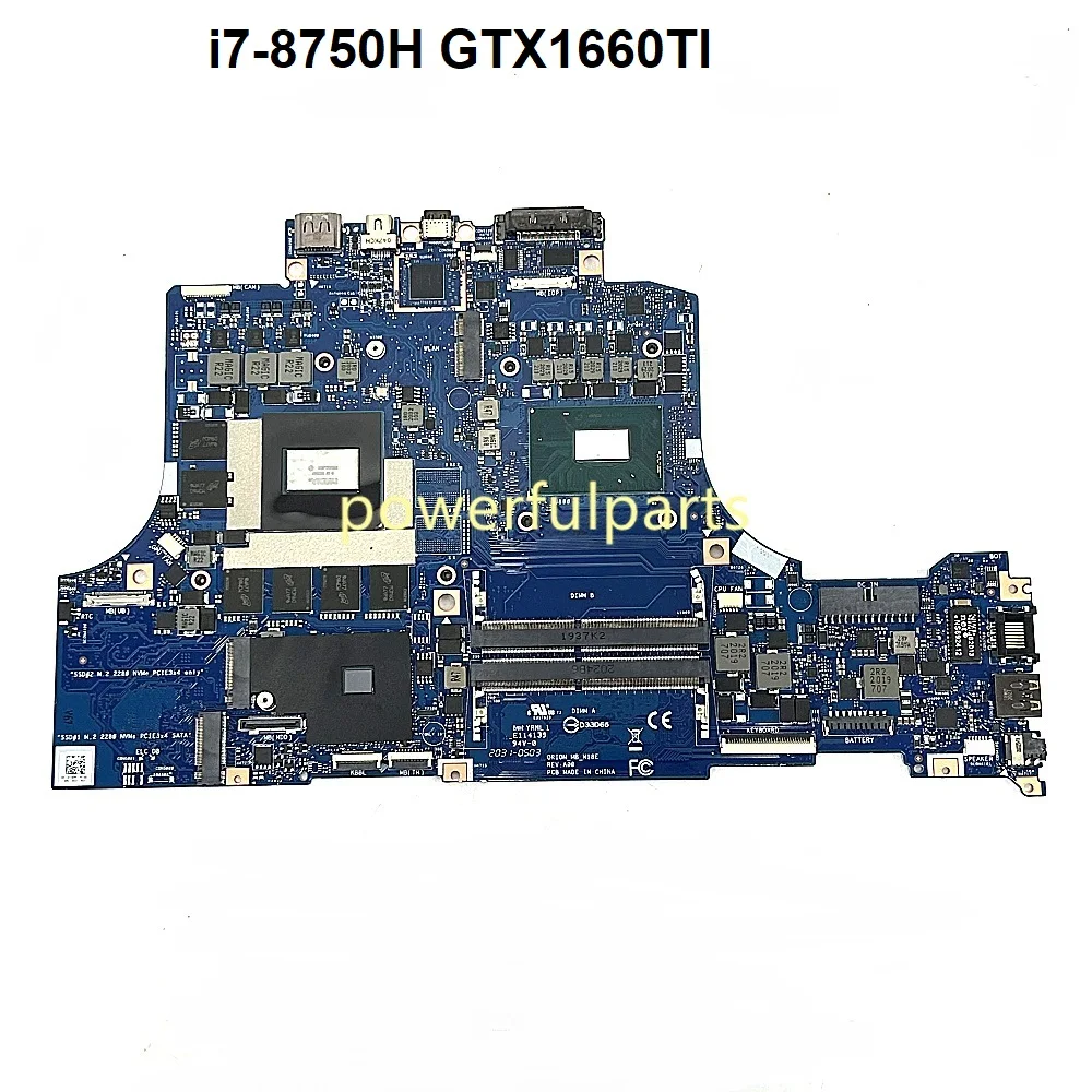 FOR DELL Alienware m15 m17 Motherboard 0RI0B_MB_N18E 0900DH 0TTKRP i7-8750H CPU GTX1660TI GPU Working OK
FOR DELL Alienware m15 m17 Motherboard 0RI0B_MB_N18E 0900DH 0TTKRP i7-8750H CPU GTX1660TI GPU Working OK