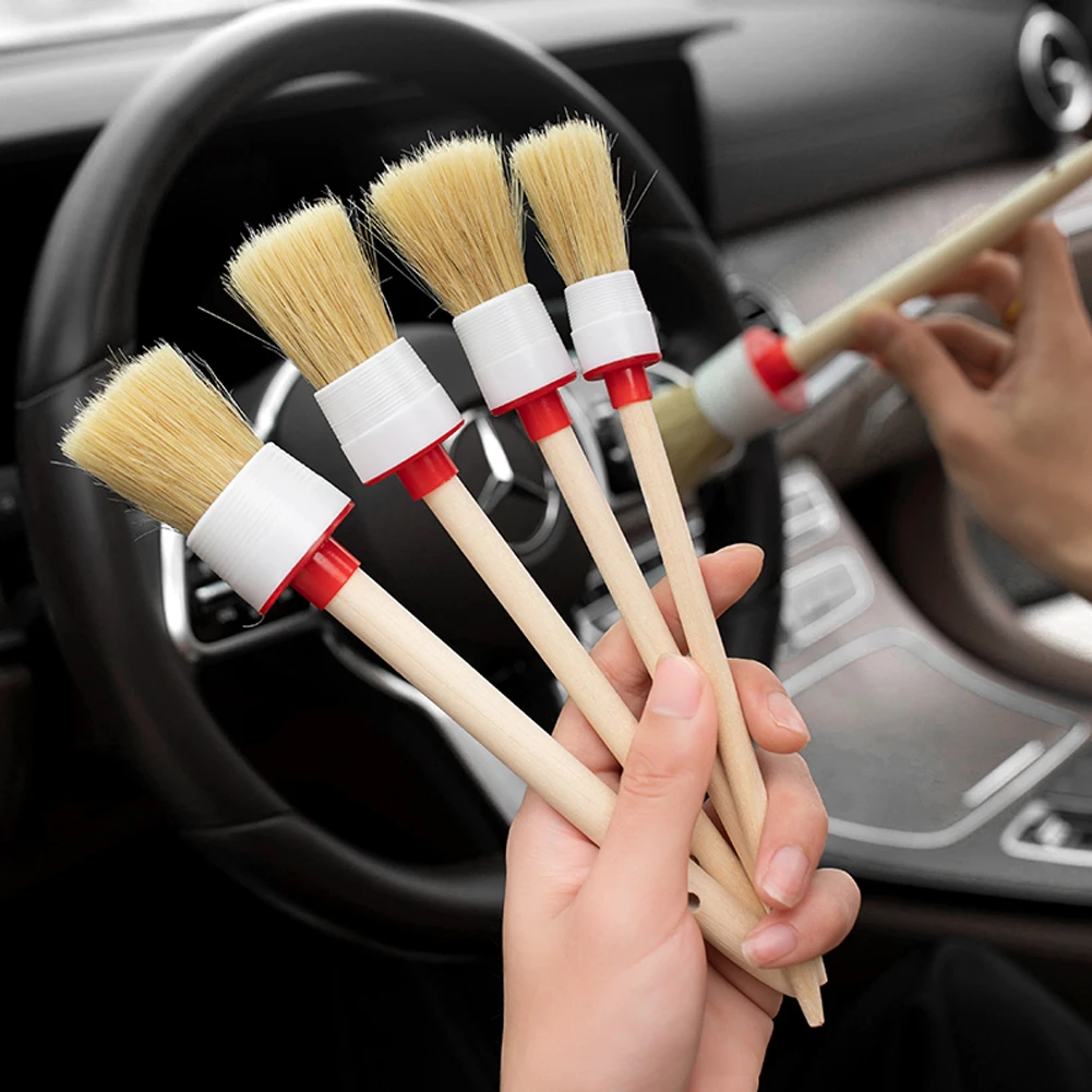 5PCS Car Exterior Interior Detail Brush Boar Hair Bristle Brushes for Car Cleaning Auto Detail Tools Dashboard Cleaning Brush
5PCS Car Exterior Interior Detail Brush Boar Hair Bristle Brushes for Car Cleaning Auto Detail Tools Dashboard Cleaning Brush