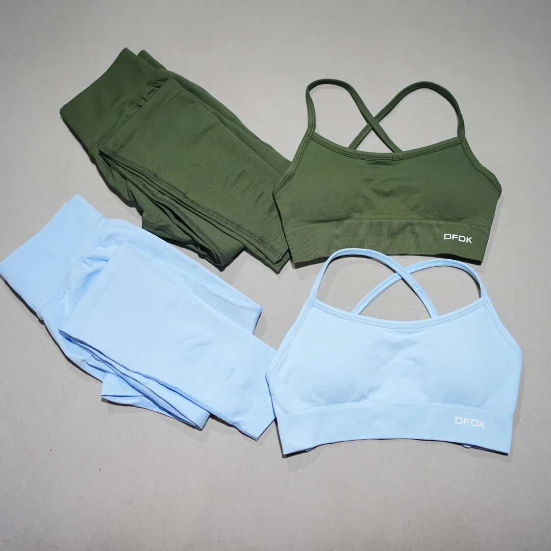 2026 New DFDK Women Seamless Workout Outfit Tie Back Sports Top High Waist Stretch Tight Leggings for Gym Running Outdoor
2026 New DFDK Women Seamless Workout Outfit Tie Back Sports Top High Waist Stretch Tight Leggings for Gym Running Outdoor