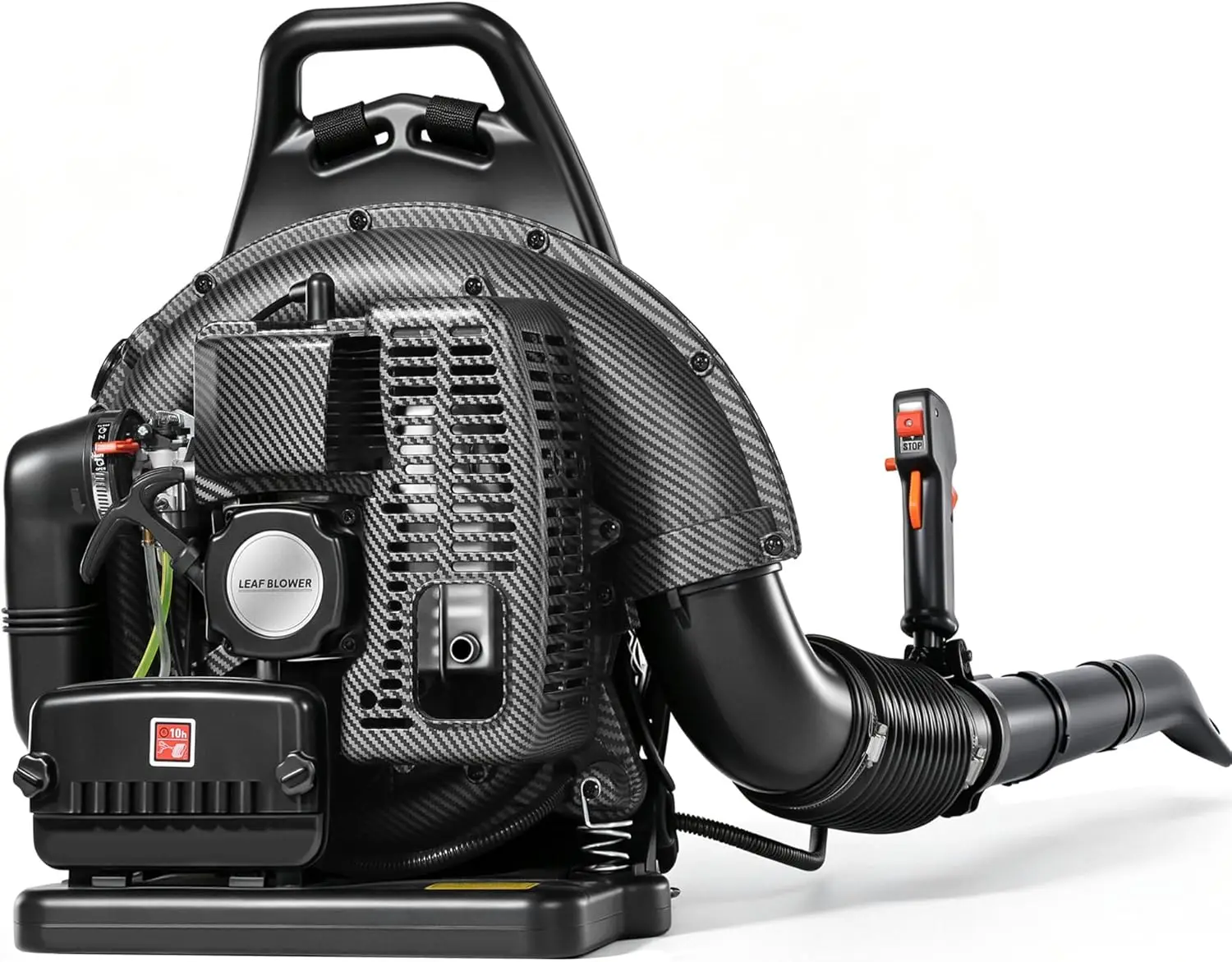 72CC Gas Backpack Leaf Blower 2 Stroke Handheld Class V Engine 230 MPH 760 CFM Adjustable Speed Low Noise Ergonomic Design
72CC Gas Backpack Leaf Blower 2 Stroke Handheld Class V Engine 230 MPH 760 CFM Adjustable Speed Low Noise Ergonomic Design