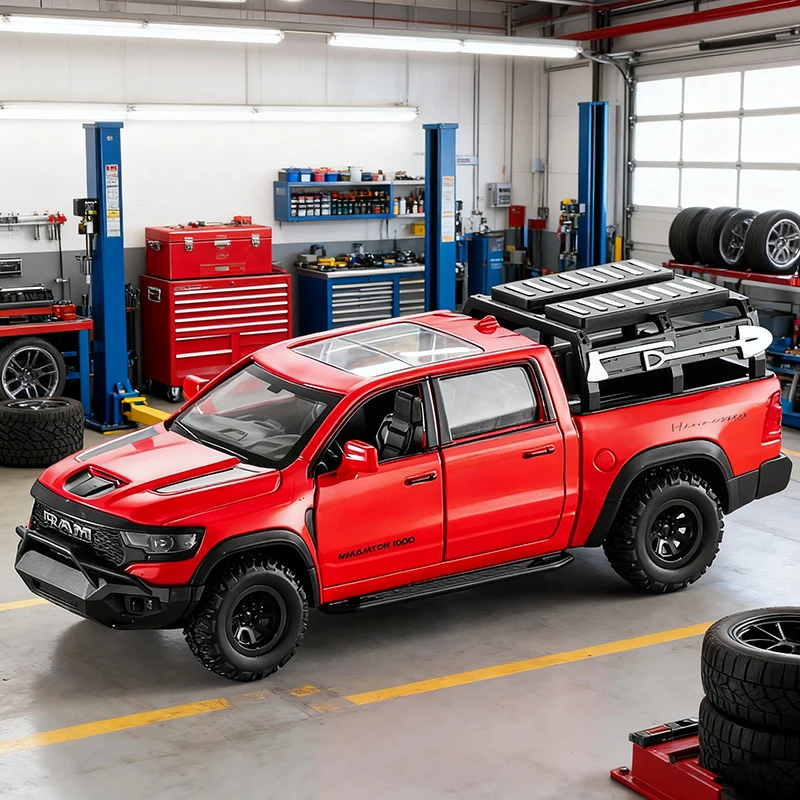 1:32 RAM 1000 TRX Mammoth Picku, модель автомобиля из сплава, игрушечный автомобиль, литье под давлением, звуковой и световой автомобиль, игрушки для детей, автомобиль
1:32 RAM 1000 TRX Mammoth Picku, модель автомобиля из сплава, игрушечный автомобиль, литье под давлением, звуковой и световой автомобиль, игрушки для детей, автомобиль