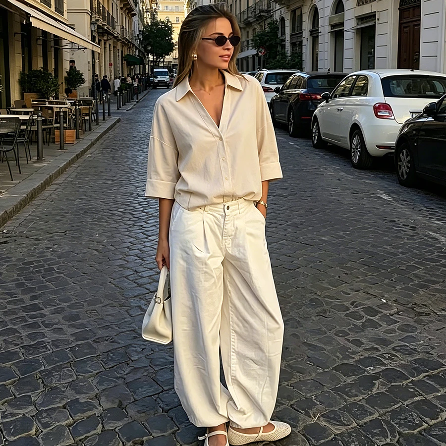 Women Casual Commute Solid Color Shirt Elegant Women's Fashion Lapel Buttons Shirt Summer Fashion Lady Shirt
Women Casual Commute Solid Color Shirt Elegant Women's Fashion Lapel Buttons Shirt Summer Fashion Lady Shirt