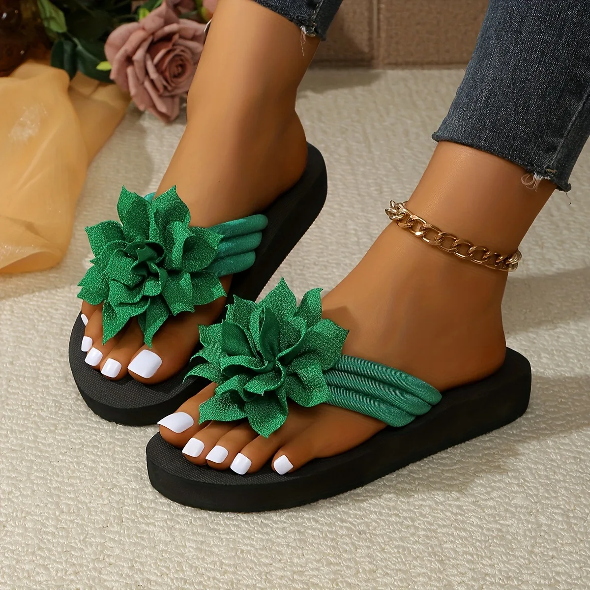 Plus Size Flower Flip-Flops Female Size Flower flip-flops
Plus Size Flower Flip-Flops Female Size Flower flip-flops