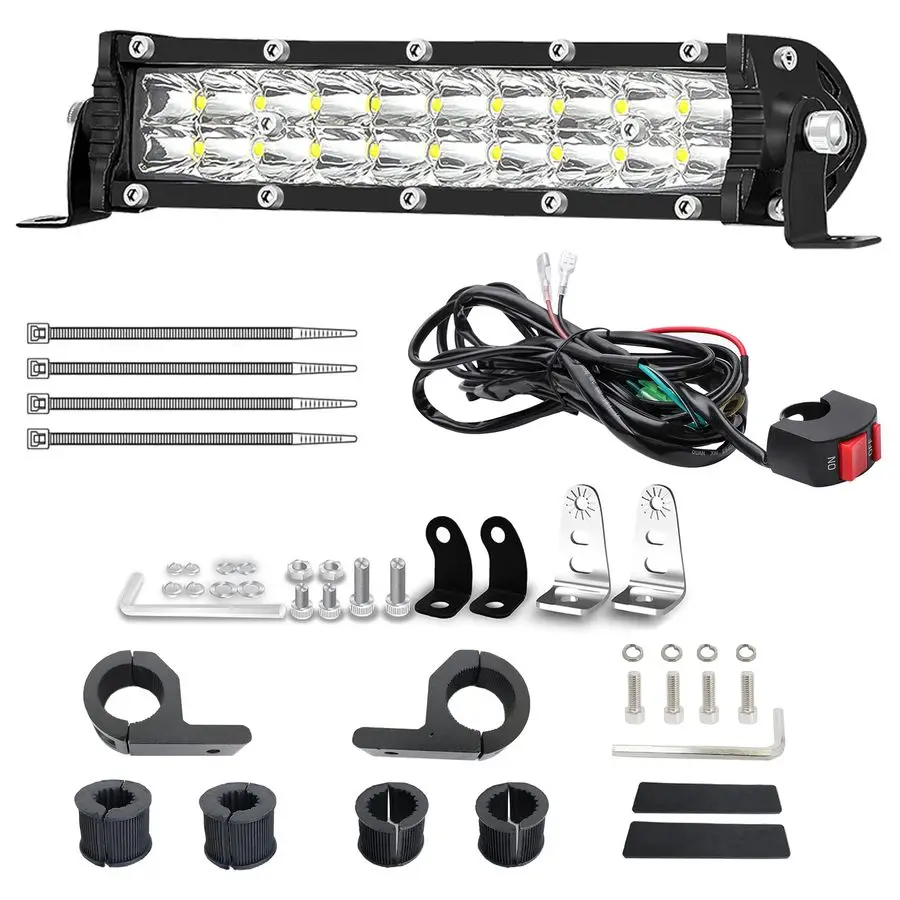 Светодиодная фара для мотоцикла, 7 дюймов, 60 Вт, 6000 лм, с кронштейнами для крепления и проводкой 12 В с переключателем, для бездорожья
Светодиодная фара для мотоцикла, 7 дюймов, 60 Вт, 6000 лм, с кронштейнами для крепления и проводкой 12 В с переключателем, для бездорожья