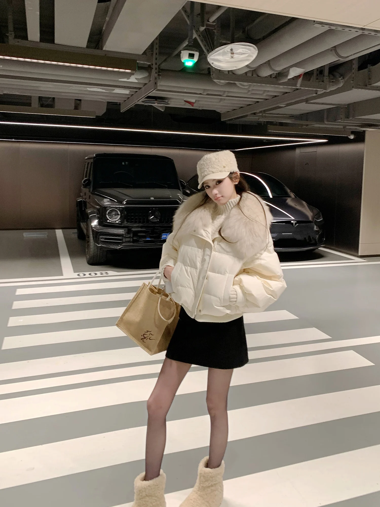 F PROJECT Toas Winter ort Thiened White Du down Jaet Women's Coat with Fur Collar Casual Sle Zipper Closure Warm
F PROJECT Toas Winter ort Thiened White Du down Jaet Women's Coat with Fur Collar Casual Sle Zipper Closure Warm