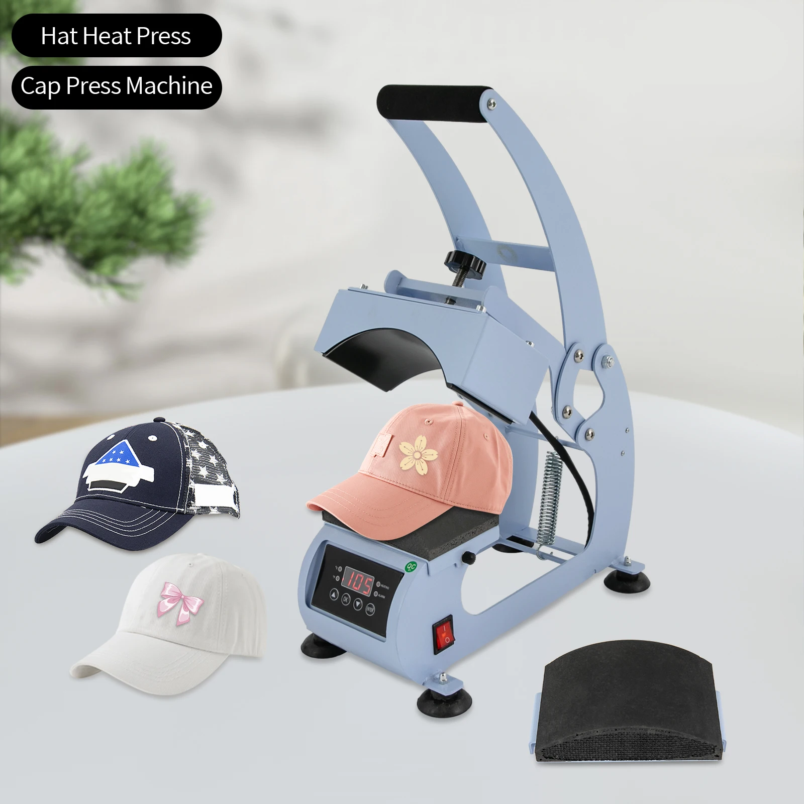 500W Hat Heat Press Machine 2-in-1 Curved Element Clamshell Transfer Printing Cap Sublimation with Timer and Temperature Control
500W Hat Heat Press Machine 2-in-1 Curved Element Clamshell Transfer Printing Cap Sublimation with Timer and Temperature Control
