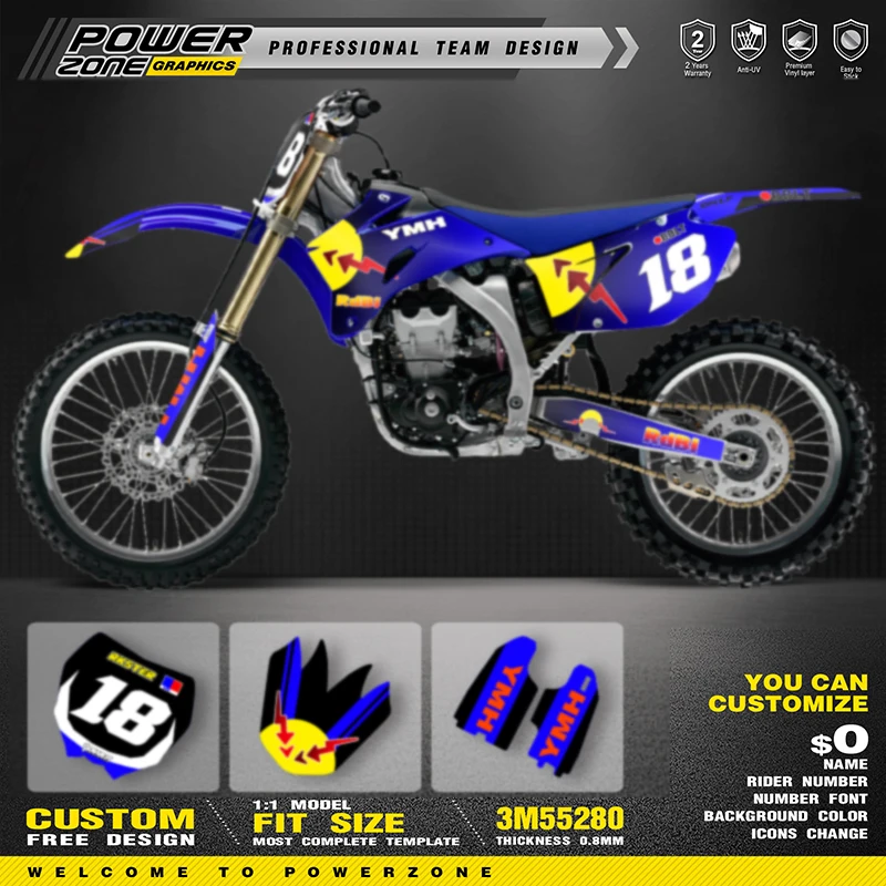 PowerZone пользовательские графические фоны для команды, набор наклеек для YAMAHA YZF250 450 2006 2007 2008 2009 YZF250 YZF450 01
PowerZone пользовательские графические фоны для команды, набор наклеек для YAMAHA YZF250 450 2006 2007 2008 2009 YZF250 YZF450 01