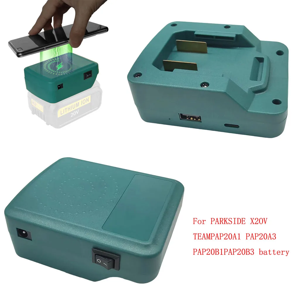 1PC Wireless Mobile Phone Charger Converter For PARKSIDE X20V TEAM Lithium Battery PAP20A1 PAP20A3 PAP20B1 PAP20B3 Battery
1PC Wireless Mobile Phone Charger Converter For PARKSIDE X20V TEAM Lithium Battery PAP20A1 PAP20A3 PAP20B1 PAP20B3 Battery