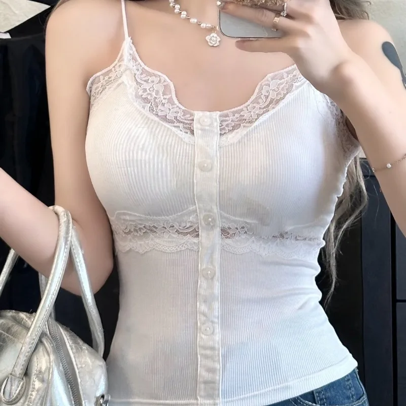 2026 Lace Splicing V-neck Small Suspender Vest Women's New Inner Bottom Top
2026 Lace Splicing V-neck Small Suspender Vest Women's New Inner Bottom Top