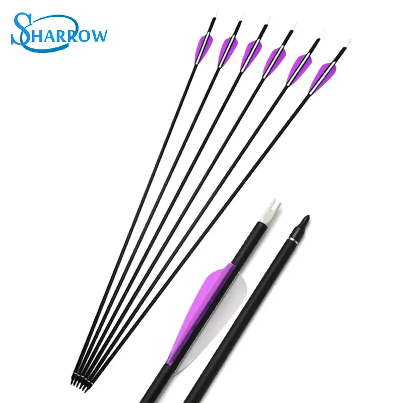 6pcs Archery Carbon Arrows Spine 500 With Broadhead Fit For Compound Recurve Bow Camping Shooting Hunting Practicing Accessories
6pcs Archery Carbon Arrows Spine 500 With Broadhead Fit For Compound Recurve Bow Camping Shooting Hunting Practicing Accessories