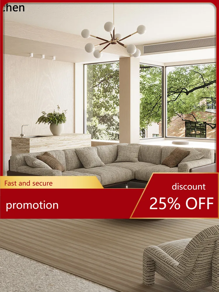 CZ Fabric Sofa for Villa Living Room, Italian Minimalist Style, Imported Cotton-Linen Straight Down-Filled Sofa
CZ Fabric Sofa for Villa Living Room, Italian Minimalist Style, Imported Cotton-Linen Straight Down-Filled Sofa