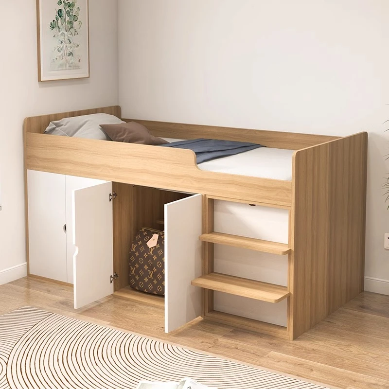 Customized small apartment single plus high box bed simple multi-function high and low bed under cabinet integrated bed
Customized small apartment single plus high box bed simple multi-function high and low bed under cabinet integrated bed