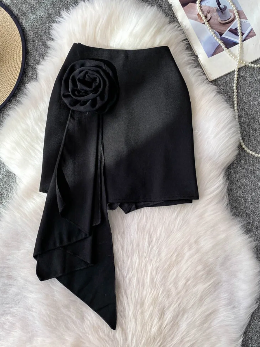 Foamlina 2025 New Black Skirt Women's 3D Floral Streamer High-Waisted Thin Anti-Exposure Mini Skirts
Foamlina 2025 New Black Skirt Women's 3D Floral Streamer High-Waisted Thin Anti-Exposure Mini Skirts