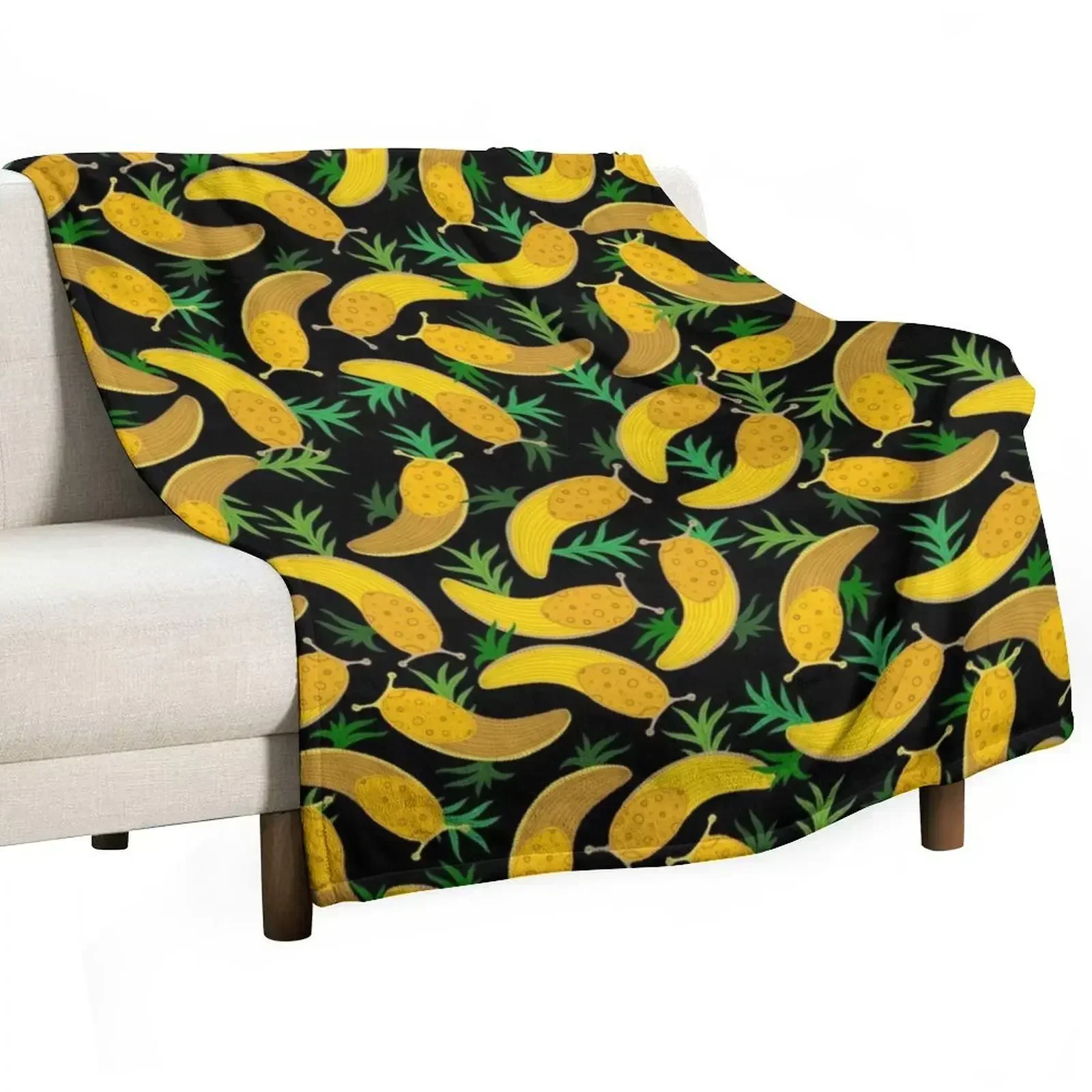 Banana slugs on black Throw Blanket Soft Breathable Blanket for Night Sleeping
Banana slugs on black Throw Blanket Soft Breathable Blanket for Night Sleeping