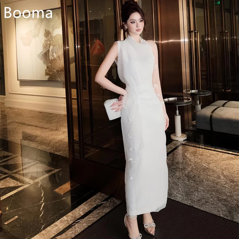 Booma Elegant Mermaid Wedding Dresses Sleeveless 3D Flowers Ankle-Length Simple Brides Gown Custom Made 2025
Booma Elegant Mermaid Wedding Dresses Sleeveless 3D Flowers Ankle-Length Simple Brides Gown Custom Made 2025