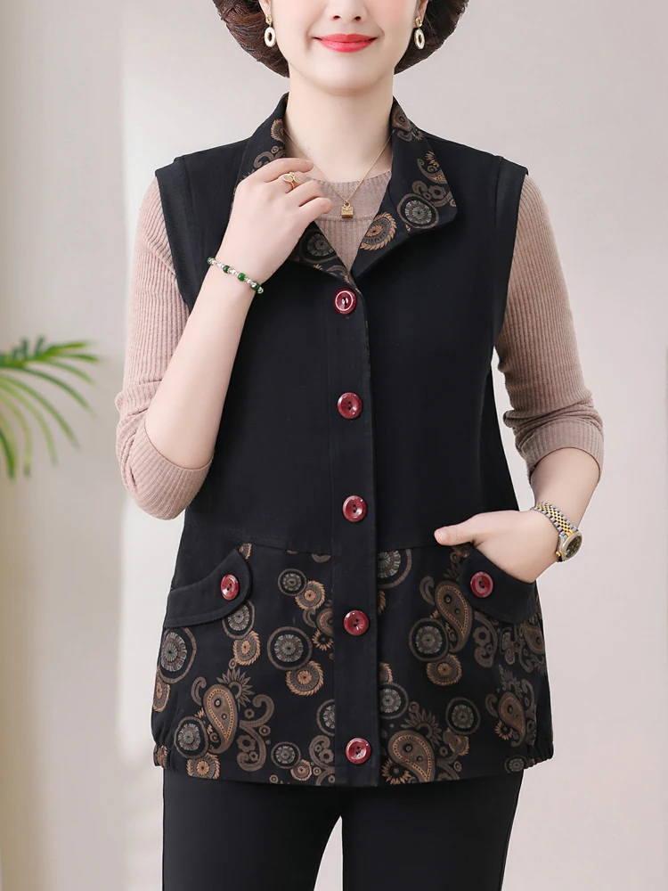 Print Sleeveless Jacket Women's Spring Autumn Casual Outerwear Denim Vest New Ladies Slim Single-breasted Vests
Print Sleeveless Jacket Women's Spring Autumn Casual Outerwear Denim Vest New Ladies Slim Single-breasted Vests