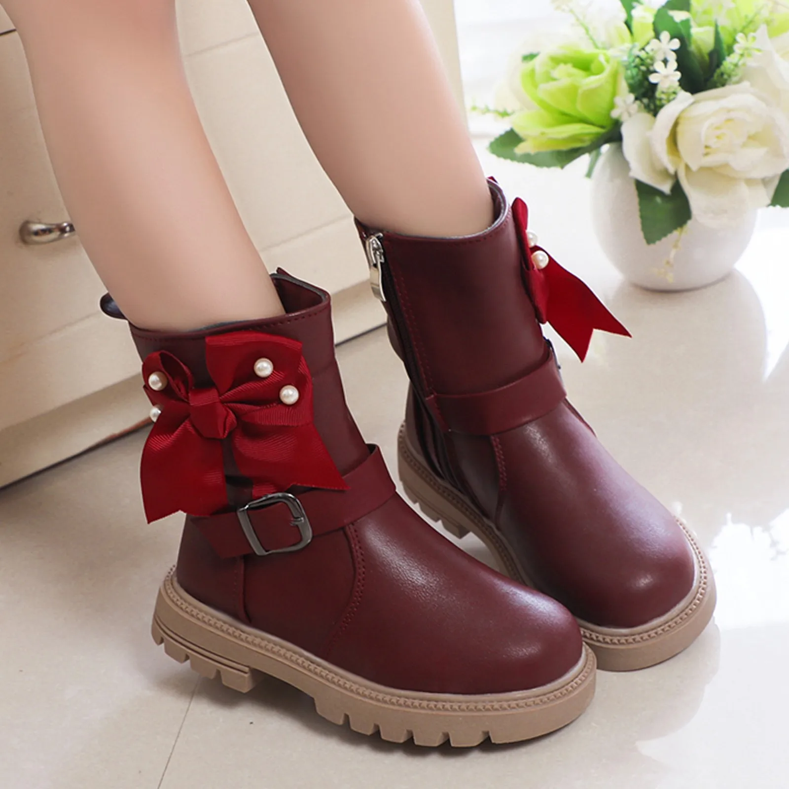 Rain Boots Size 4 Big Kid Children Thick Heeled Thick Soled Girls Mid Length Boots Fashionable Pearl Bow Boots for Girls Size 11
Rain Boots Size 4 Big Kid Children Thick Heeled Thick Soled Girls Mid Length Boots Fashionable Pearl Bow Boots for Girls Size 11