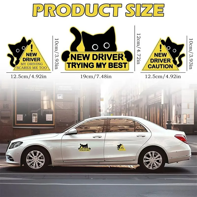 1Pc New Black Cat Car Reflective Decal, Funny Caution for Novice Driver Please Be Patient, Universal Vinyl Sticker for Car
1Pc New Black Cat Car Reflective Decal, Funny Caution for Novice Driver Please Be Patient, Universal Vinyl Sticker for Car