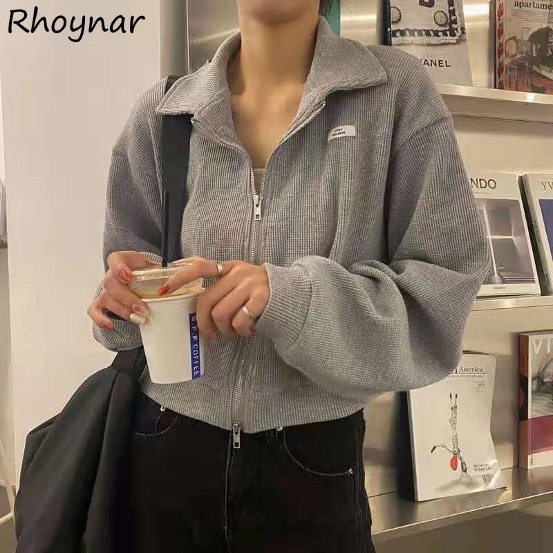 Women Jackets Stylish Chic Harajuku Streetwear Long-sleeve All-match Cropped Hip Hop Zip-up Lady Clothing Simple Overcoats
Women Jackets Stylish Chic Harajuku Streetwear Long-sleeve All-match Cropped Hip Hop Zip-up Lady Clothing Simple Overcoats
