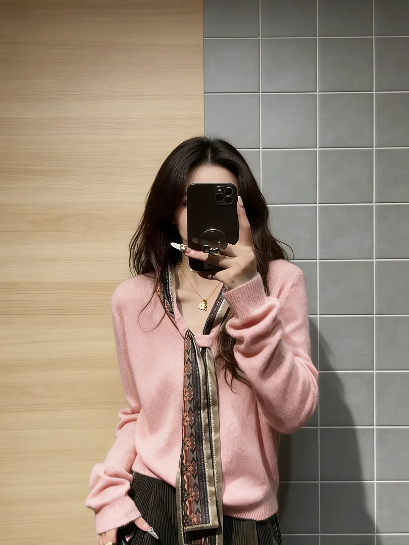 Chic Pink Knitted Sweater Early Autumn Korean Sle Aosphere Unique Beautiful Single Wear Ele Top Women's Faion
Chic Pink Knitted Sweater Early Autumn Korean Sle Aosphere Unique Beautiful Single Wear Ele Top Women's Faion