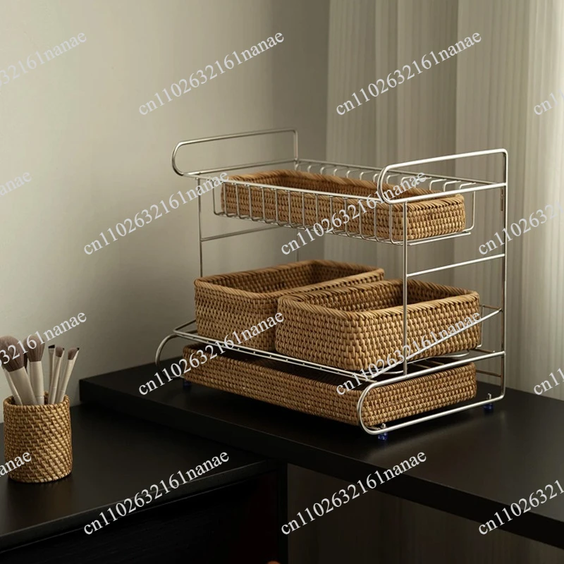 Multi-layer storage basket, cosmetic brush, dressing table, desktop miscellaneous storage rack
Multi-layer storage basket, cosmetic brush, dressing table, desktop miscellaneous storage rack