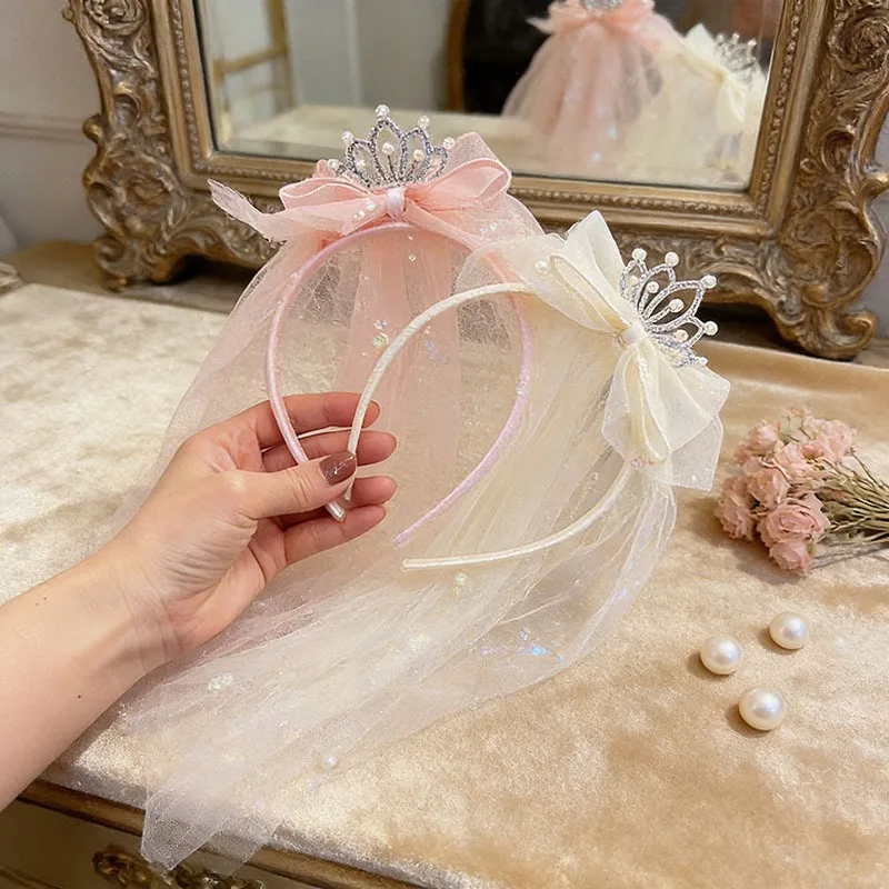 Baby Girls Princess Headband with Crown Tulle Veil Off-white Dusty Pink Wedding Birthday Party Hairband Photography Props W016
Baby Girls Princess Headband with Crown Tulle Veil Off-white Dusty Pink Wedding Birthday Party Hairband Photography Props W016