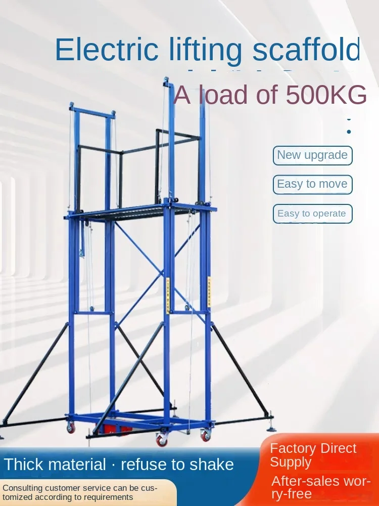 Electric lifting mobile scaffold remote control automatic telescopic climbing platform multifunctional mobile folding hoist
Electric lifting mobile scaffold remote control automatic telescopic climbing platform multifunctional mobile folding hoist