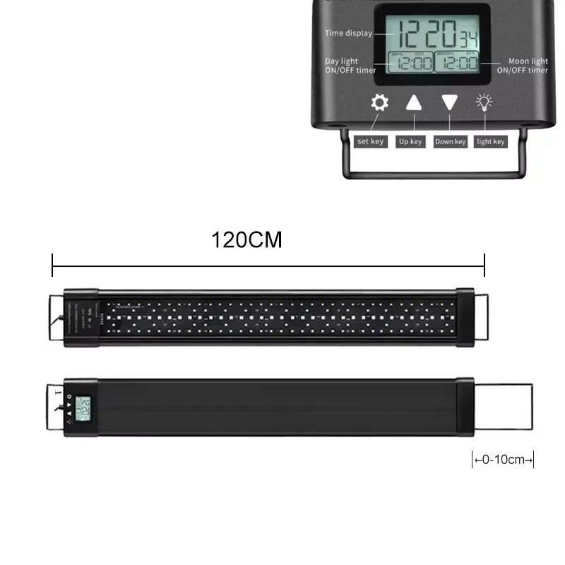 LED Fish Tank Light for SIROKA SRK-FT120cm with IP68 Waterproof Design Sunrise Sunset Colorful Luminous Mode and Controller
LED Fish Tank Light for SIROKA SRK-FT120cm with IP68 Waterproof Design Sunrise Sunset Colorful Luminous Mode and Controller