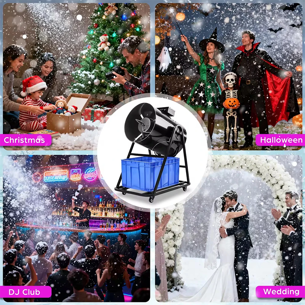 High Power Shaking Head Snow Machine 40H Stage Special Effect Snowflake Maker For Wedding Party Christmas Decor Heavy Duty New
High Power Shaking Head Snow Machine 40H Stage Special Effect Snowflake Maker For Wedding Party Christmas Decor Heavy Duty New