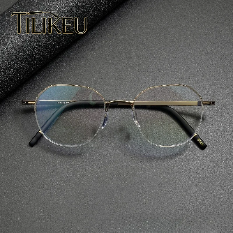2026 Small-sized Polygonal Titanium Eyeglasses Frame Men Women Simple Semi-Rimless Glasses Daily Reading Computer Office Eyewear
2026 Small-sized Polygonal Titanium Eyeglasses Frame Men Women Simple Semi-Rimless Glasses Daily Reading Computer Office Eyewear