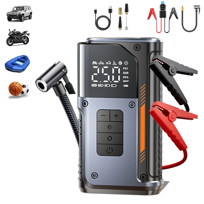 Wireless Inflator Pump Starting Power Integrated Machine Intelligent Multi purpose Car Mounted Power Ignition Device
Wireless Inflator Pump Starting Power Integrated Machine Intelligent Multi purpose Car Mounted Power Ignition Device