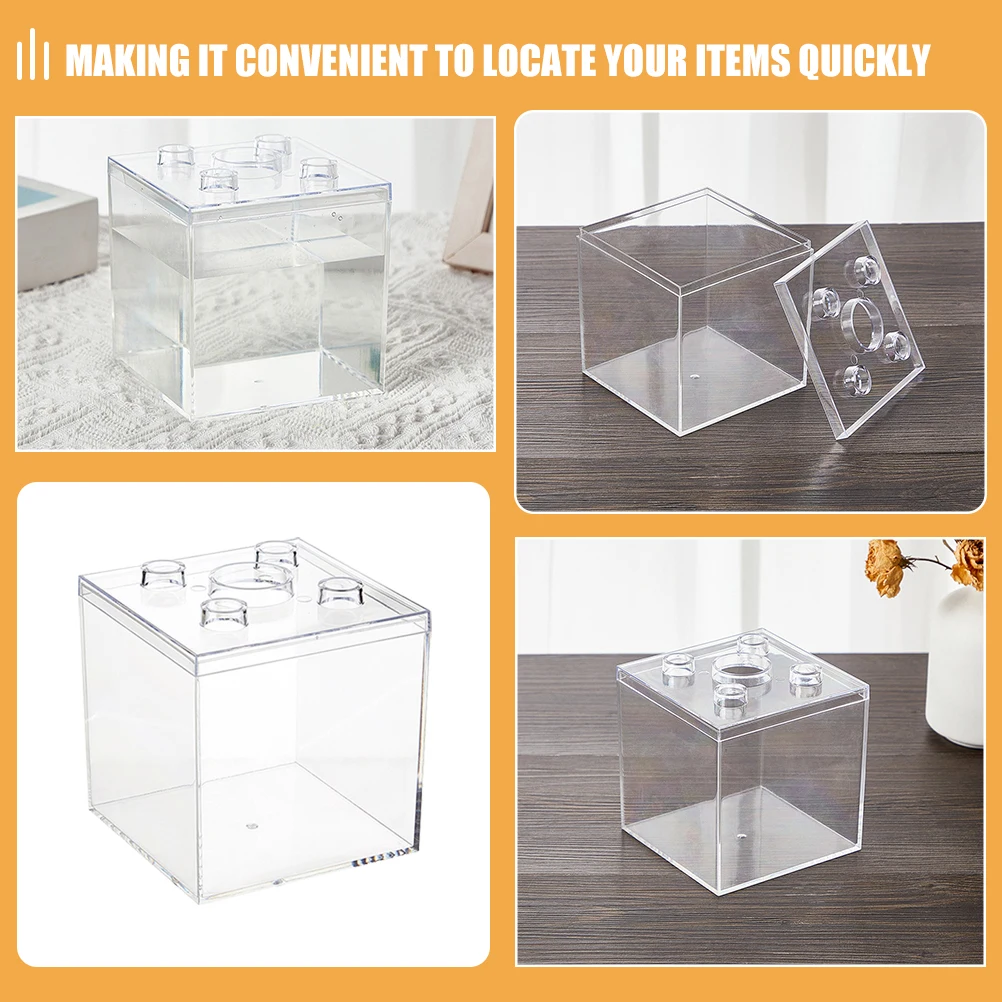 2 Pcs Storage Boxes Plastic Small Containers Wedding Square Transparent Clear Cube Action Figure Office
2 Pcs Storage Boxes Plastic Small Containers Wedding Square Transparent Clear Cube Action Figure Office