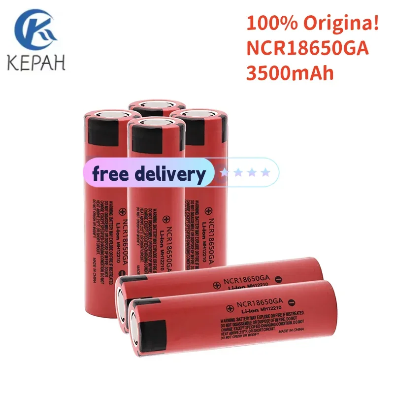 18650GA 3.7V 3500mAh 100% original rechargeable lithium-ion battery with 30A discharge, used for toy tool flashlight battery
18650GA 3.7V 3500mAh 100% original rechargeable lithium-ion battery with 30A discharge, used for toy tool flashlight battery