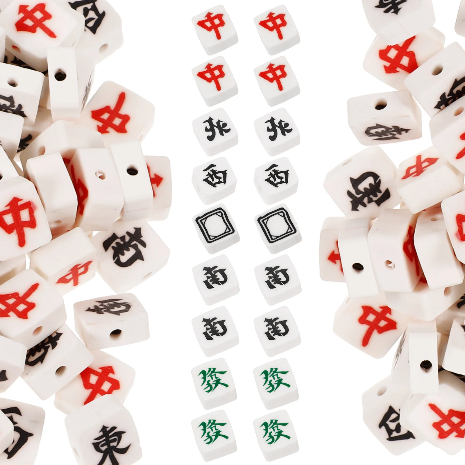 100 Pcs Clay Beads Mahjong Bracelet Loose Punch Piece Polymer Spacer for Jewelry Making
100 Pcs Clay Beads Mahjong Bracelet Loose Punch Piece Polymer Spacer for Jewelry Making