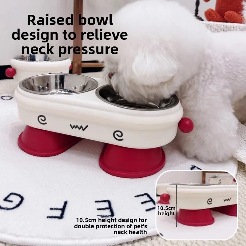 New Stainl Steel Double Bowl High Leg Plastic Bowl Wide Mouth Anti-spla Non-slip Wear-resistant Dog Bowl Pet Feeder
New Stainl Steel Double Bowl High Leg Plastic Bowl Wide Mouth Anti-spla Non-slip Wear-resistant Dog Bowl Pet Feeder