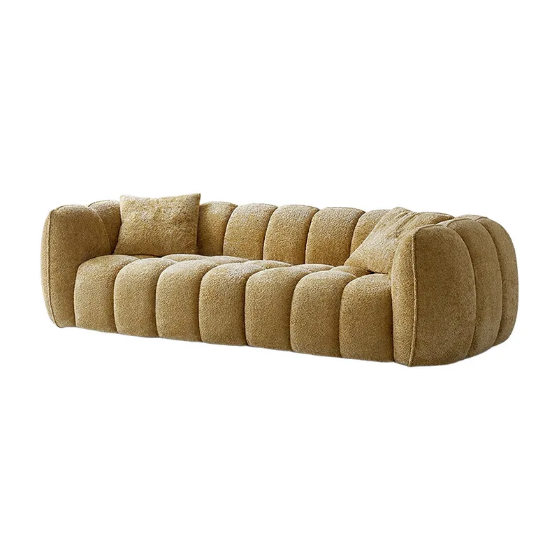 Straight row fabric sofa home living room retro casual lazy pumpkin sofa
Straight row fabric sofa home living room retro casual lazy pumpkin sofa