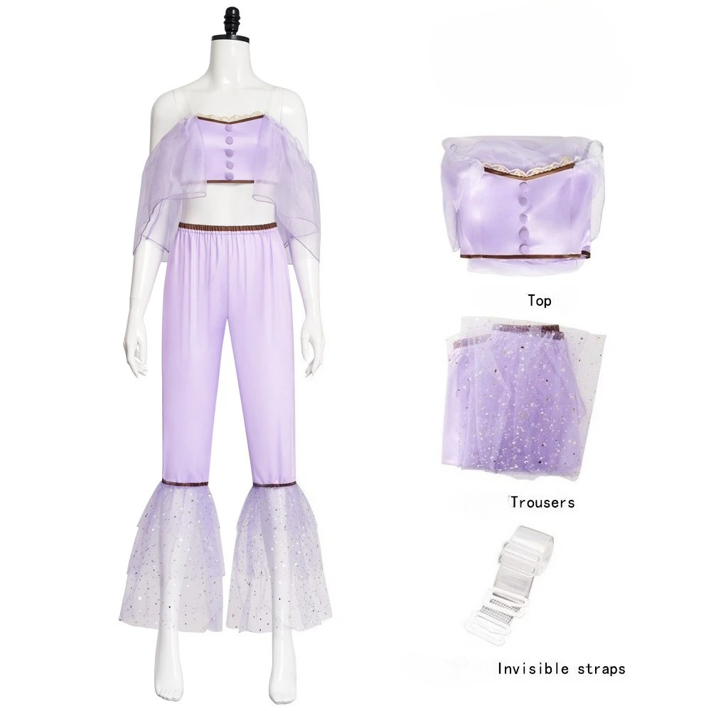 K-12 Cry Baby Cosplay Costume Purple Off-shoulder Top and Pants Halloween Masquerade Carnival Party Outfits for Women
K-12 Cry Baby Cosplay Costume Purple Off-shoulder Top and Pants Halloween Masquerade Carnival Party Outfits for Women