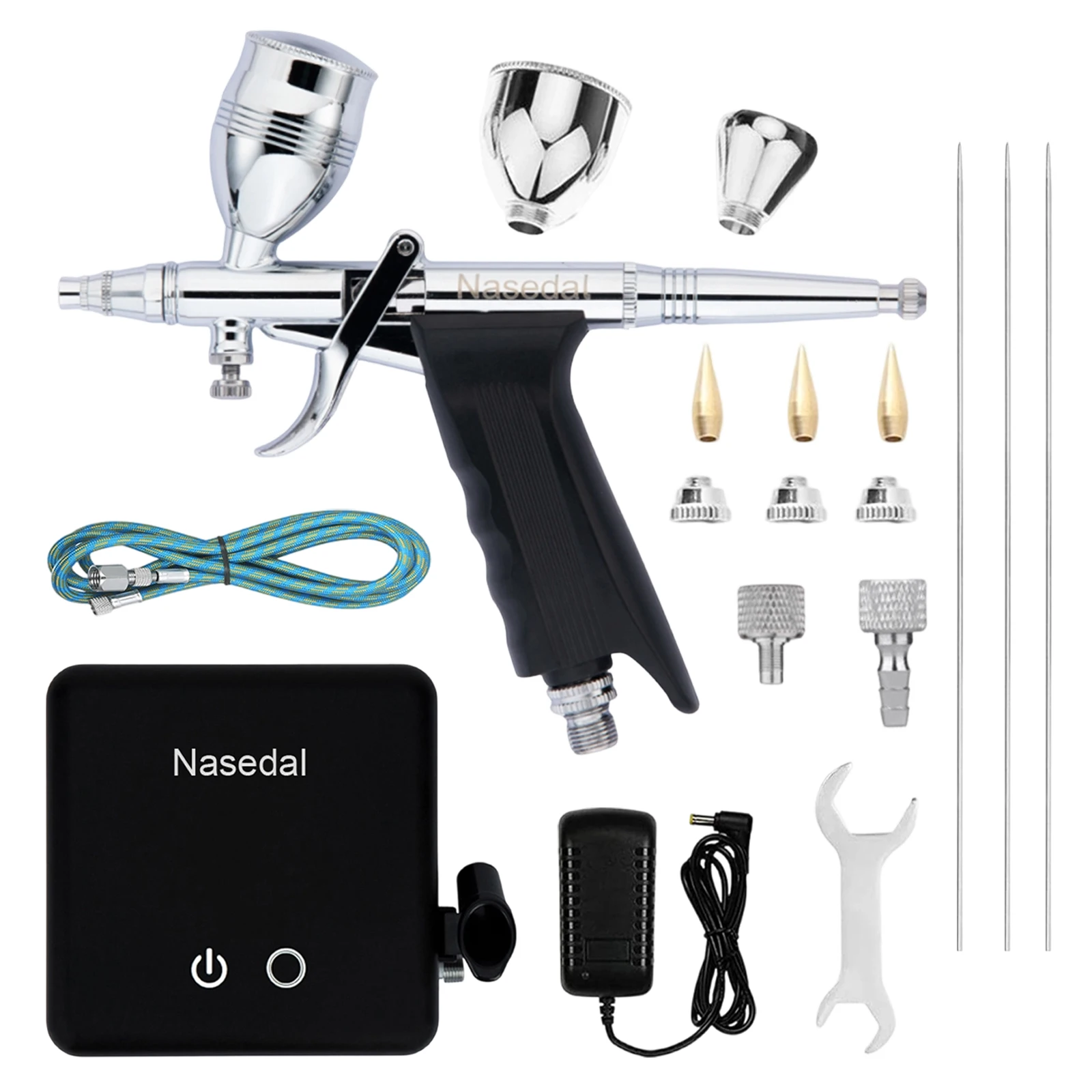 Nasedal Airbrush Compressor Kit 0.3/0.5/0.8mm Dual Action 36PSI Auto-Stop for Gunpla Model Painting Nail Art Cake Car DIY Tools
Nasedal Airbrush Compressor Kit 0.3/0.5/0.8mm Dual Action 36PSI Auto-Stop for Gunpla Model Painting Nail Art Cake Car DIY Tools