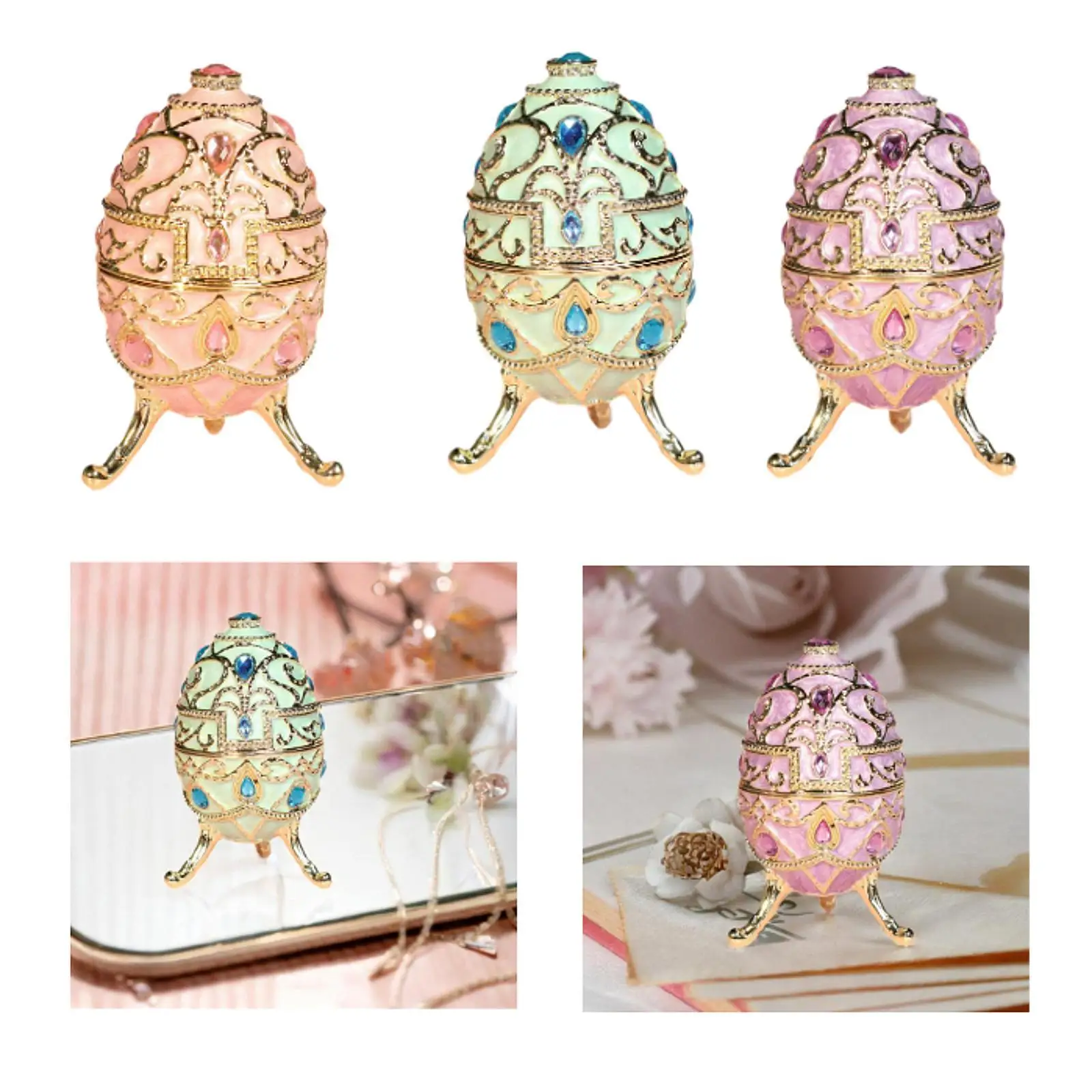 Enameled Jewelry Box Novelty Trinket Case Gift for Mom Storage Box Easter Decoration for Necklaces Rings Ear Studs Pendants
Enameled Jewelry Box Novelty Trinket Case Gift for Mom Storage Box Easter Decoration for Necklaces Rings Ear Studs Pendants