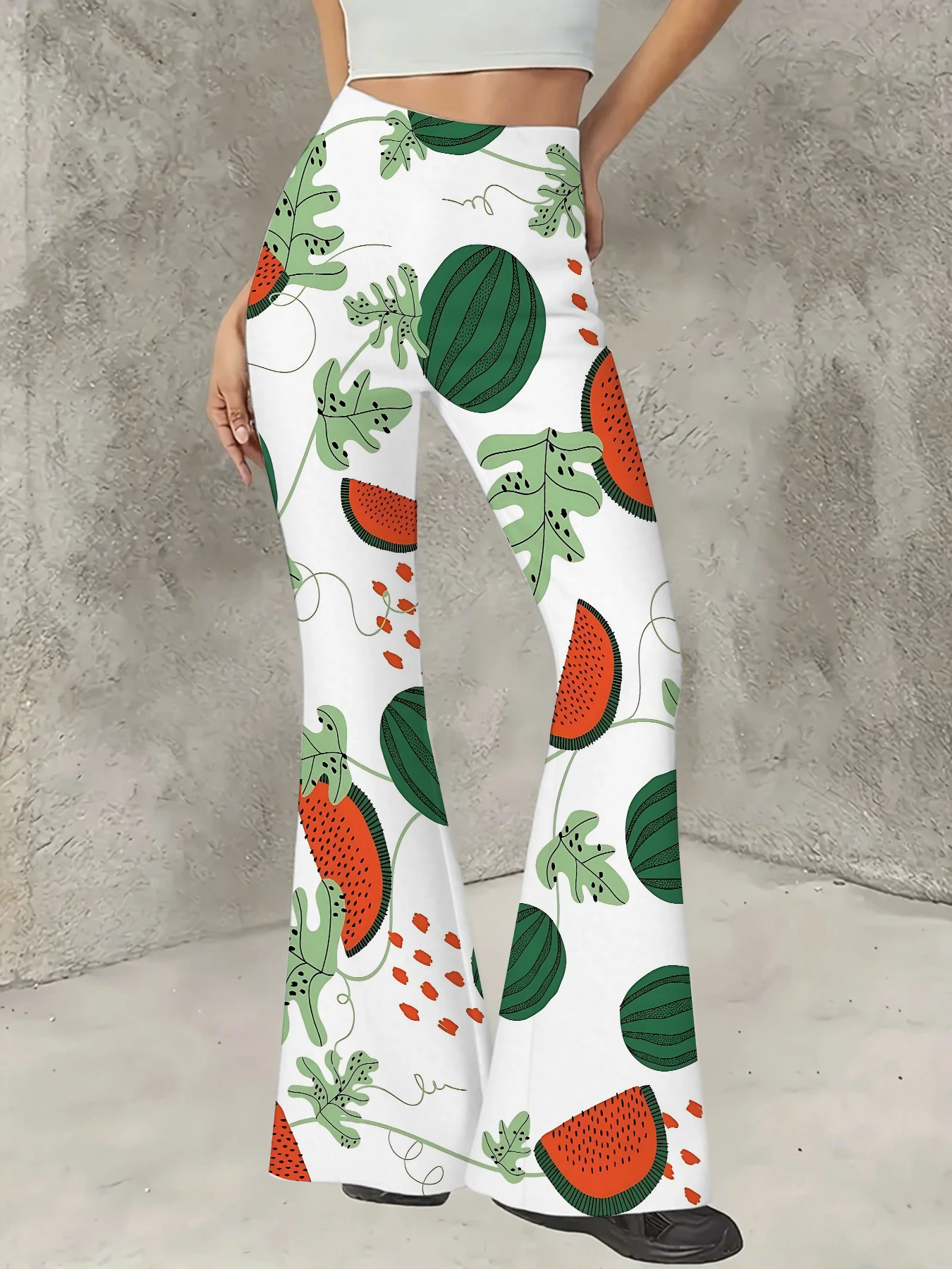 Y2K Graphic Print Flare Pants Women High Waist Knit Bell Bottom Trousers
Y2K Graphic Print Flare Pants Women High Waist Knit Bell Bottom Trousers