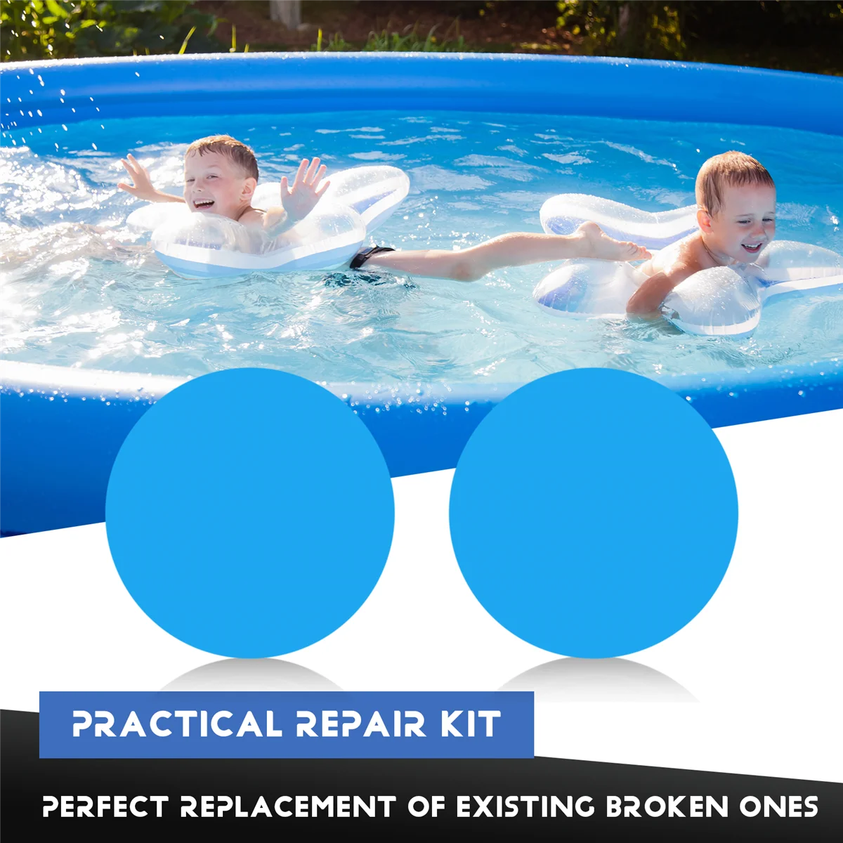 A64E Self-Adhesive Repair Patches for Swimming Pools, Pack of 10 PVC Pool Repair Kit, Self-Adhesive Underwater Repair Pool
A64E Self-Adhesive Repair Patches for Swimming Pools, Pack of 10 PVC Pool Repair Kit, Self-Adhesive Underwater Repair Pool