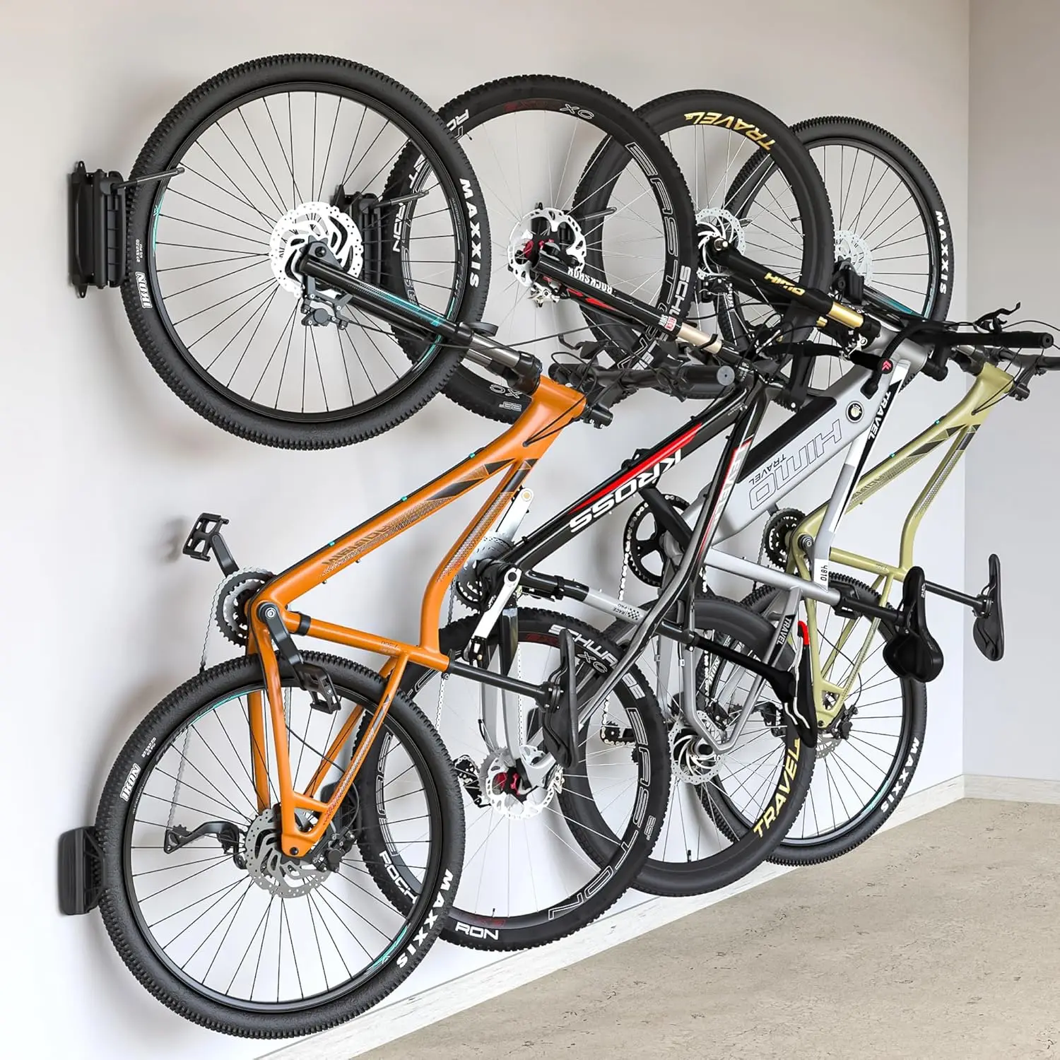 Swivel Bike Wall Mount 4 Pack - Garage Bike Hanger, Vertical Storage Rack, Holds 66 lbs, Easy Install
Swivel Bike Wall Mount 4 Pack - Garage Bike Hanger, Vertical Storage Rack, Holds 66 lbs, Easy Install