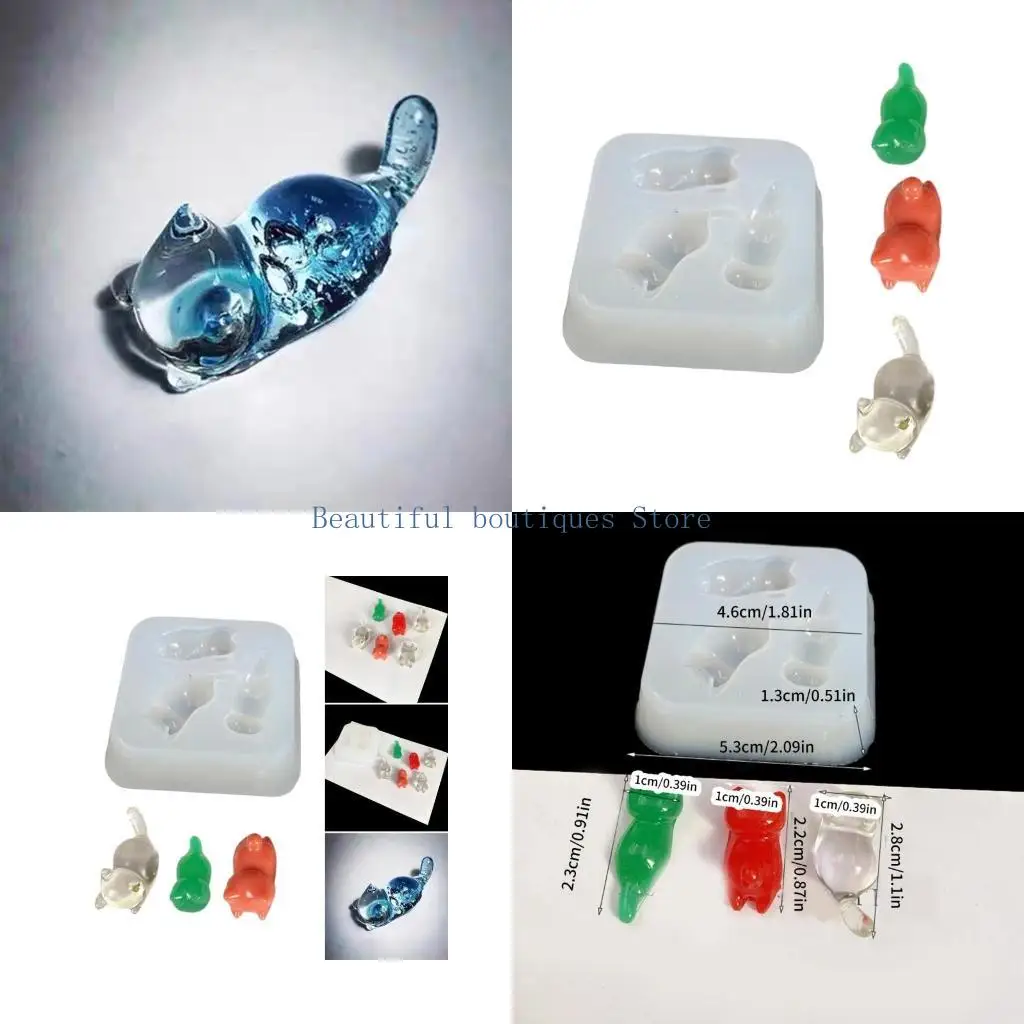 U4LF Easy Release Silicone Mold Epoxy Resin Three Cats Pendant Accessories Mould Jewelry Making Tool for Craft Enthusiasts
U4LF Easy Release Silicone Mold Epoxy Resin Three Cats Pendant Accessories Mould Jewelry Making Tool for Craft Enthusiasts