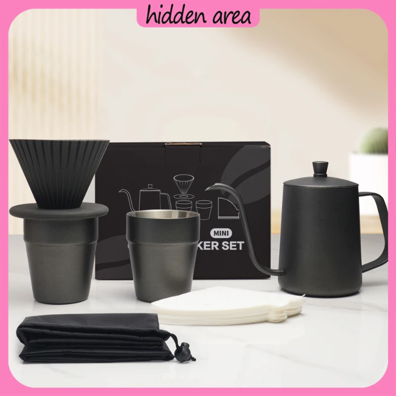 Black Hand Coffee Pot Set Long Mouth Hanging Ear Milk Tea Pot Household Drip Coffee Pot Set High Appearance Level
Black Hand Coffee Pot Set Long Mouth Hanging Ear Milk Tea Pot Household Drip Coffee Pot Set High Appearance Level