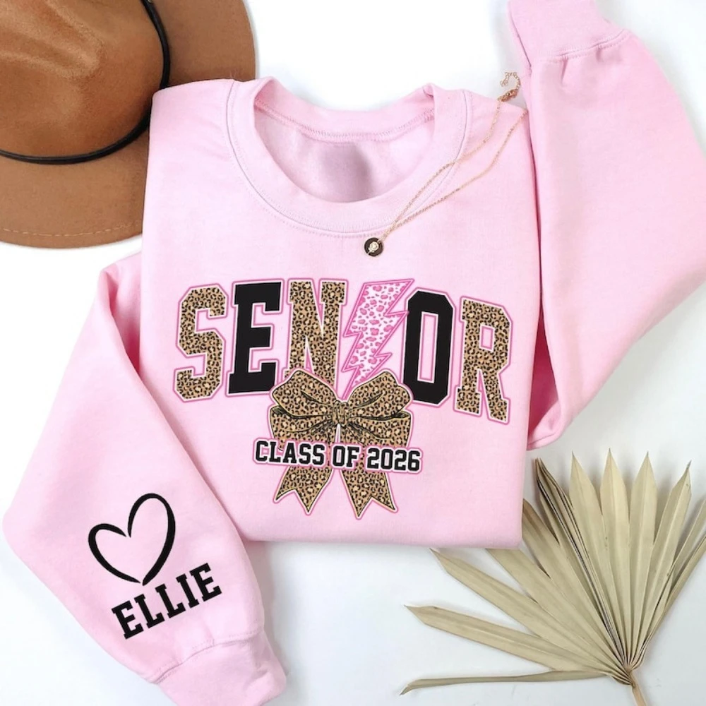 Senior 2026 Sweatshirt Senior Leopard Cheetah Bow High School 2026 Women Pullover Drop Shoulder Tracksuit Hoodies Women
Senior 2026 Sweatshirt Senior Leopard Cheetah Bow High School 2026 Women Pullover Drop Shoulder Tracksuit Hoodies Women