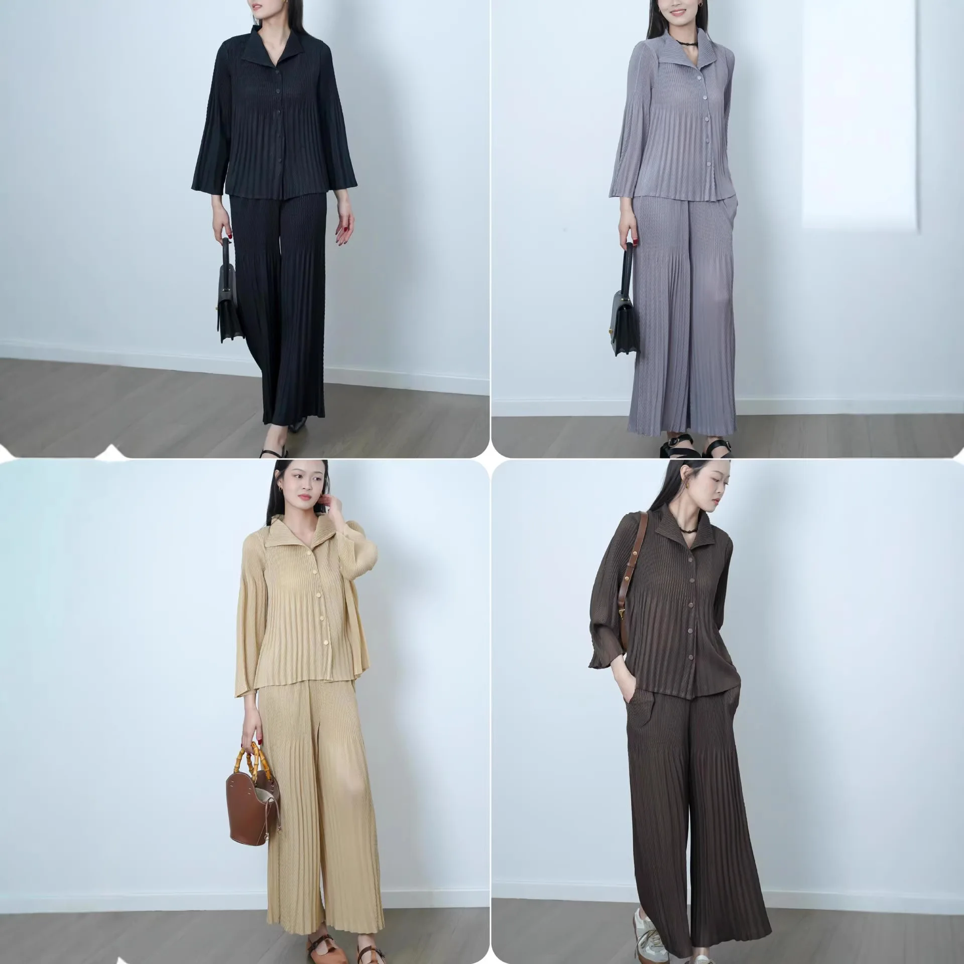 Miyake Pleated 2026 Spring Casual Fashion Pleated Set Women Long Sleeve Top Casual Straight Pants Large Size Two Piece Set
Miyake Pleated 2026 Spring Casual Fashion Pleated Set Women Long Sleeve Top Casual Straight Pants Large Size Two Piece Set