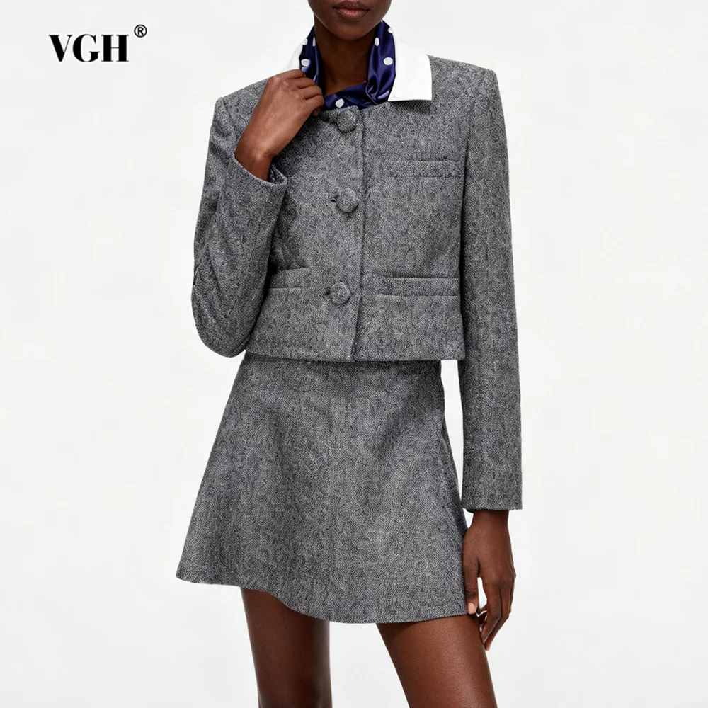 VGH Casual Slimming Commute Two Piece Sets For Women Lapel Long Sleeve Top High Waist Skirt Elegant Set Female Fashion Style New
VGH Casual Slimming Commute Two Piece Sets For Women Lapel Long Sleeve Top High Waist Skirt Elegant Set Female Fashion Style New